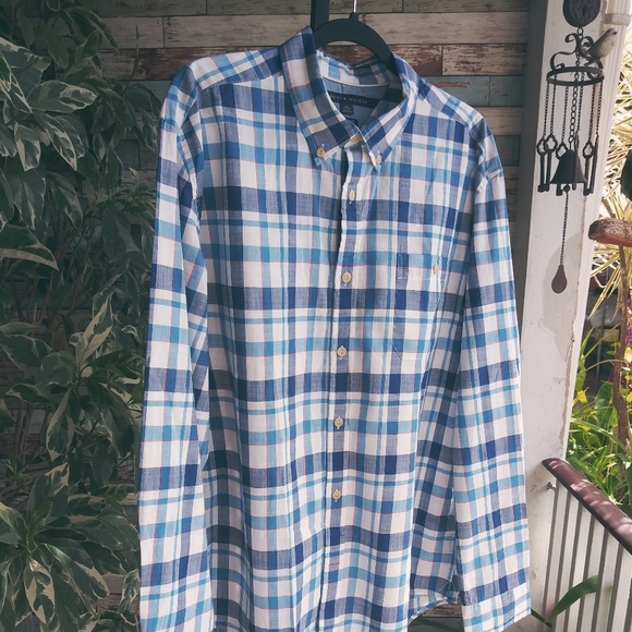 Tommy Hilfiger Blue Plaid Casual Shirt Sz XL - Picture 6 of 6